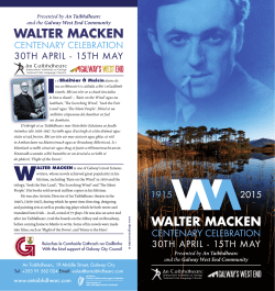 15143 Walter Macken Centenary DL FINAL.indd