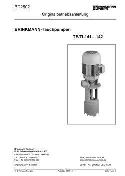 BRINKMANN-Tauchpumpen TE/TL141â¦142