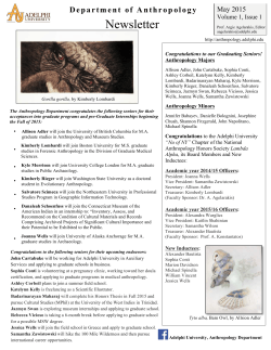 the May 2015 Issue - Anthropology