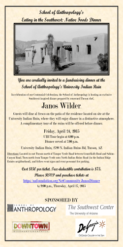 Janos Wilder. - The School of Anthropology