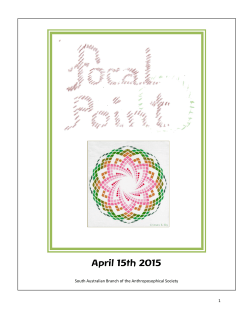 Focal_Point_April_15th 2015 - Anthroposophy in Australia