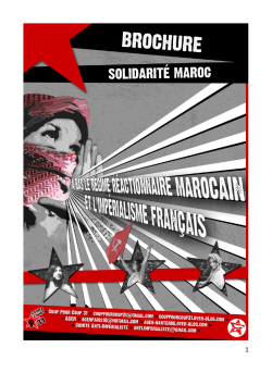 Brochure solidaritÃ© Maroc - ComitÃ© anti