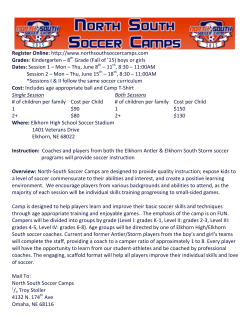 North South Soccer Camp - Elkhorn Antlers Soccer