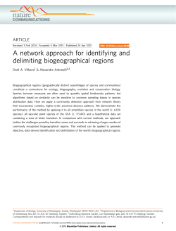 A network approach for identifying and delimiting biogeographical