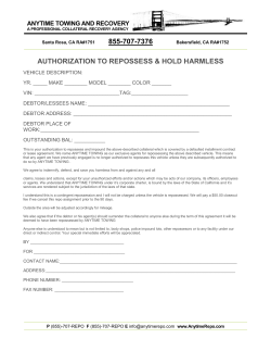 Assignment Form - Anytime Towing And Recovery