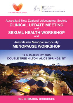 CLINICAL UPDATE MEETING SEXUAL HEALTH WORKSHOP