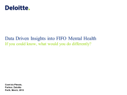 Data Driven Insights into FIFO Mental Health â If you could