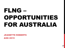 FLNG â Opportunities for Australia