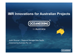 IMR Innovations for Australian Projects