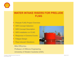 Water intake risers for prelude FLNG