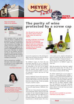 The purity of wine protected by a screw cap
