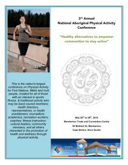 Conference Program  - Aboriginal Physical Activity and Cultural