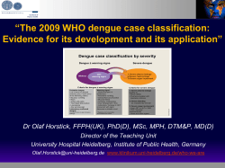 Dengue case classification by severity