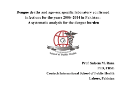 Dengue deaths and ageâsex specific laboratory confirmed