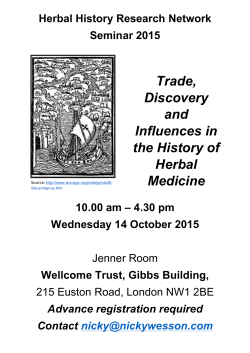 Trade, Discovery and Influences in the History of Herbal Medicine