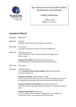 Tuesday 17 March Public Conference