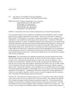 Employment Committee Supporting Documentation
