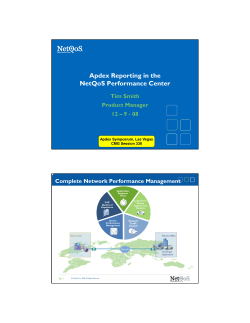 Apdex Reporting in the NetQoS Performance Center