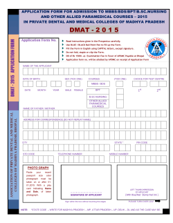 Application Form DMAT - association of private dental and medical