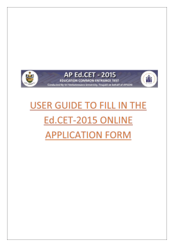 User Guide - APEd.CET-2015