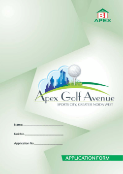 Application Form - Apex Golf Avenue