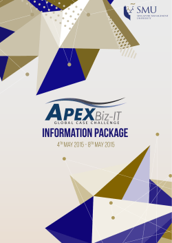 Info Pack - APEX Business IT Case Challenge