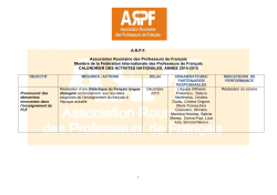 A.R.P.F. - APFQ - FÃ©dÃ©ration Internationale des professeurs de