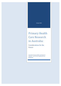 This report (PDF 750KB) - Australian Primary Health Care Research