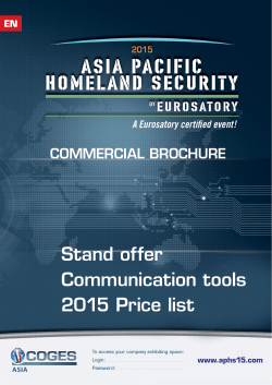 Stand offer Communication tools 2015 Price list