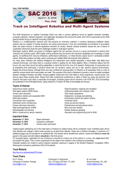 Intelligent Robotics and Multi-Agent Systems