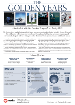 Editorial features Distributed with The Sunday