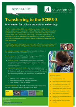 Transferring to the ECERS-3 - aplus