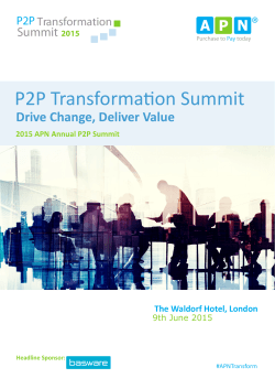 P2P Transformation Summit