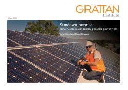 Sundown, Sunrise - How Australia Can Finally Get Solar Power Right
