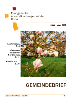 MÃ¤rz bis Juni 2015 - Apostelkirche-Bonn