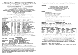 13 Parish Bulletin 29 March 2015 - Anglican Parish of Tamborine