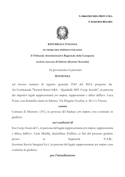 TAR Campania Salerno sez. II 23/3/2015 n. 663.