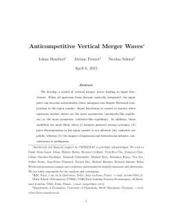 Anticompetitive Vertical Merger Waves