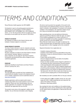 Terms & Conditions Products & Asian Products