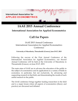 IAAE 2015 Annual Conference - International Association for