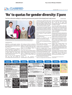 `No` to quotas for gender diversity