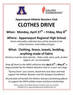 Clothes Drive Flyer - Apponequet Boosters