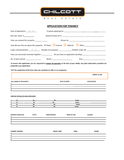 Tenancy Application Form ()