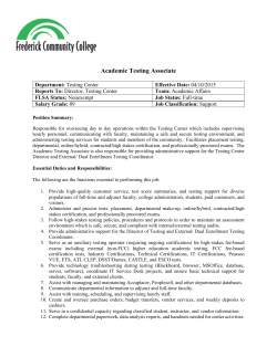 Academic Testing Associate - Frederick Community College