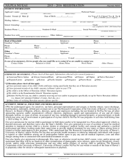 registration form - Kamehameha Schools