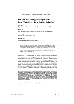 Optimal Tax Timing with Asymmetric Long-Term/Short