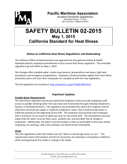 California Standard for Heat Illness