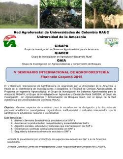Red Agroforestal de Universidades de Colombia RAUC Universidad