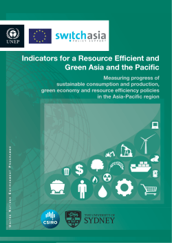 Indicators for a Resource Efficient and Green Asia and the