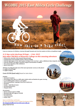 WCOBU 2015 East Africa Cycle Challenge